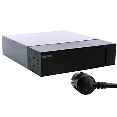 Afbeelding van Legrand TV Corner Contactdoos Stekkerdoos Verdeelstekker 4X2P + A Schuko Randaarde Nederland 4X 2P 2.5A Zwart