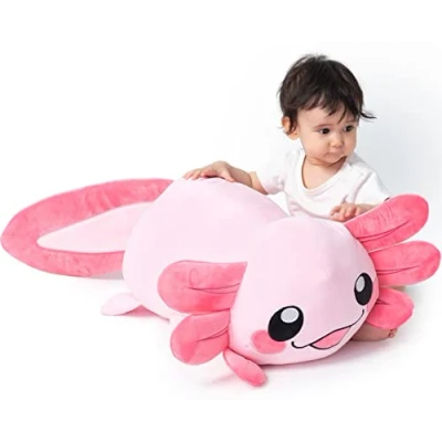 Afbeelding van Grote XXL Axolotl Beeps knuffeldier kussen 85cm Kawaii