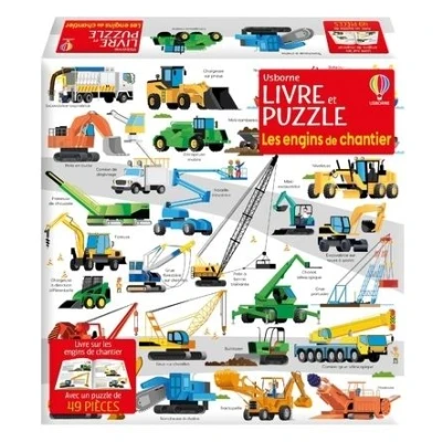Image de Les engins de chantier Coffret livre et puzzle