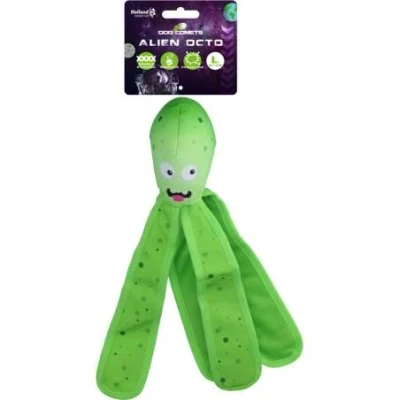 Afbeelding van Dog Comets Alien Octo 37 cm Hondenspeelgoed Drijvend Stevig Canvas Voorzien van Pieper Knisperende Tentakels L Groen