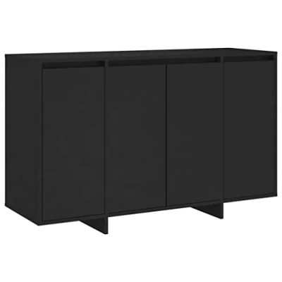 Afbeelding van vidaXL Dressoir 120x41x75 cm bewerkt hout zwart
