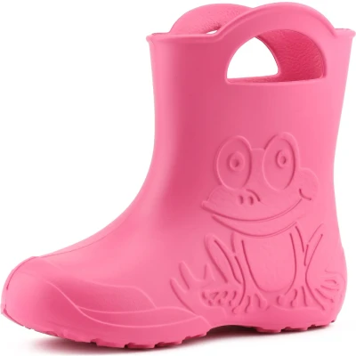Afbeelding van Ladeheid LA CA Frog Kinder Regenlaarzen Rubber Licht EVA Roze 30/31