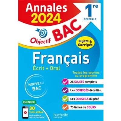 Image de Annales Objectif BAC 2024 Français 1res