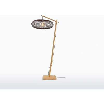 Afbeelding van GOOD&amp;MOJO Vloerlamp Cango Bamboe/Zwart 80x60x176cm Bruin
