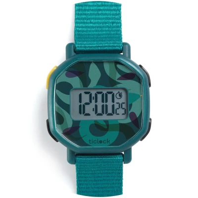 Afbeelding van Djeco digitaal kinderhorloge green snakes