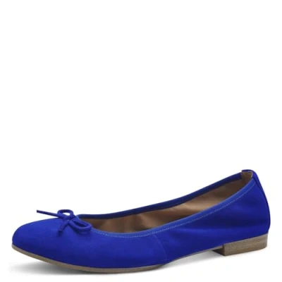 Afbeelding van Tamaris Ballerina&#039;s, Dames, Maat: 39, Royal blue Leer