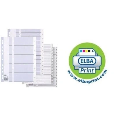 Image de Elba intercalaire numérique en plastique, format a4, blanc, 12 positions, chiffres: 1 12, pp, 0,15 mm, couverture inscripti