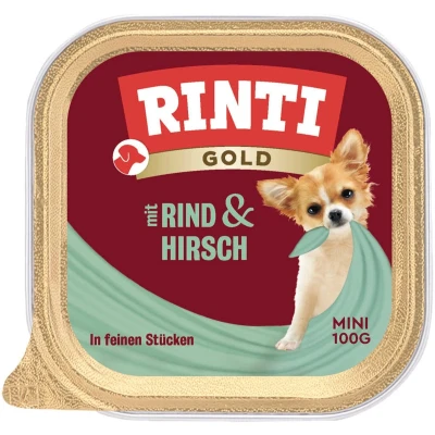 Afbeelding van 6x100g Gold Mini Eend &amp; Gevogelte Rinti Hondenvoer