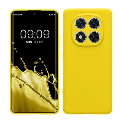 Afbeelding van kwmobile telefoonhoesje geschikt voor Xiaomi Redmi Note 14 Pro 5G / Poco X7 Hoesje smartphone Precisie camera uitsnede In stralend geel