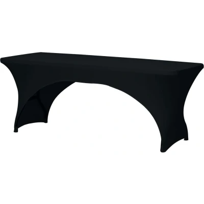 Afbeelding van Zwarte hoes voor rechthoekige tafel met boog