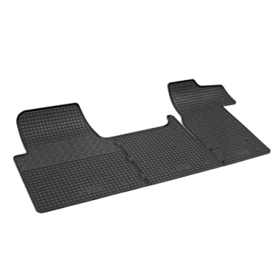 Afbeelding van Rubberen vloermatten voor Opel Movano 3 zits 2011 2021, 100% perfecte pasvorm, antislip, zwart