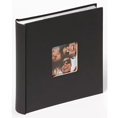 Afbeelding van Walther Design Fun ME 116 B Fotoalbum, zwart, 200 foto&#039;s, 13 x 18 cm, om in te steken, met omslaguitsparing,