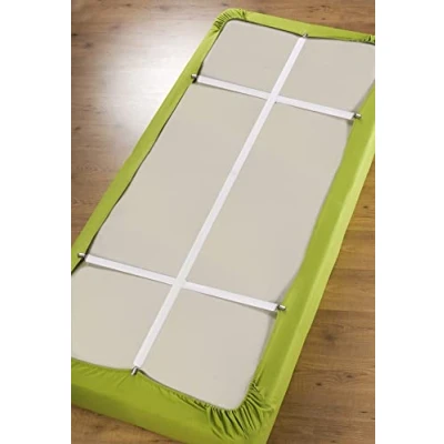 Afbeelding van WENKO Maximex Set van 3 extra lange rubberen spanbanden voor lakens, wit, 60 x 0,7 2,5 cm