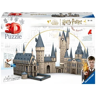 Afbeelding van Ravensburger Puzzel 3D Building Complete set Zweinstein Kasteel Grote Zaal + Astronomietoren / Harry Potter Vanaf 10 jaar 1080 genummerde onderdelen om zonder lijm te monteren 11497
