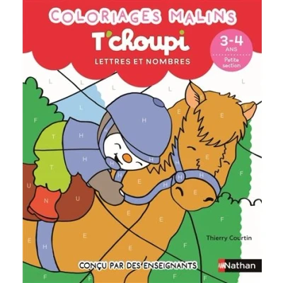 Image de T&#039;choupi Lettres et nombres 3 4 ans petite section Coloriages malins