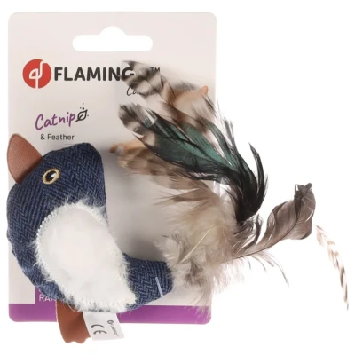 Afbeelding van Flamingo Jeany Vogel Kattenspeelgoed 15x8.5 cm Blauw