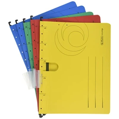 Afbeelding van Herlitz hangmap. nietmachine Hängehefter 5er Set gesorteerde kleuren