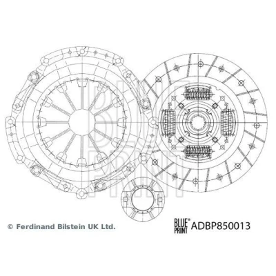 Afbeelding van BLUE PRINT ADBP300240 Koppelingsset Driedelig Met synthetisch vet druklager 215mm HYUNDAI: i20 I Hatchback, KIA: RIO 3