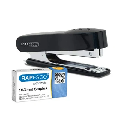 Image de Rapesco 1573 Mini Agrafeuse No. 10, Capacité 12 Feuilles, Noir