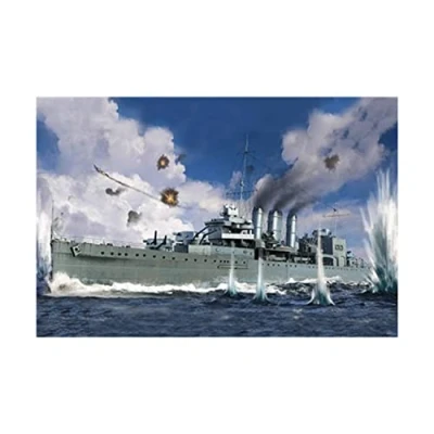 Afbeelding van 1:700 Trumpeter 06734 HMS Cornwall Ship Plastic Modelbouwpakket