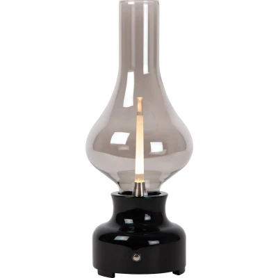 Afbeelding van Lucide JASON Oplaadbare Tafellamp Accu/Batterij LED Dimb. 1x2W 3000K 3 StepDim Zwart