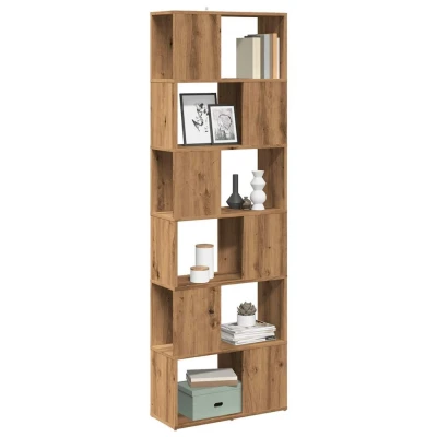 Afbeelding van vidaXL Boekenkast/kamerscherm 60x24x186 cm artisanaal eikenkleur