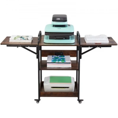 Image de VEVOR Table de Presse à Chaud Mobile Support 3 Niveaux avec Station Charge