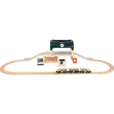 Afbeelding van Small Foot Houten Treinstation met accessoires