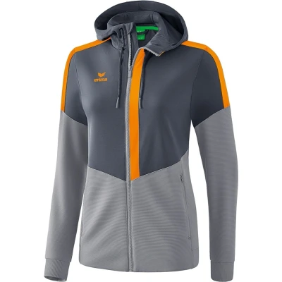 Afbeelding van Squad trainingsjack met capuchon dames slate grey/monument grey/ new orange / 34