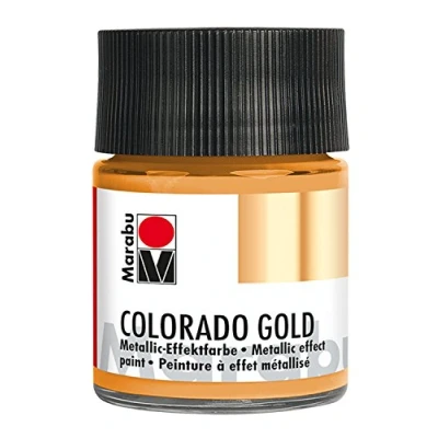 Afbeelding van Marabu Colorado Gold 12640005786 metallic effectverf op waterbasis, lichtecht, weerbestendig, sneldrogend, voor penseel en kloppen absorberende oppervlakken