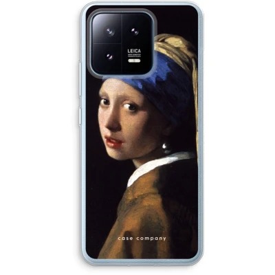 Afbeelding van Case Company® hoesje geschikt voor Xiaomi 13 Pro The Pearl Earring Soft Cover Telefoonhoesje Bescherming aan alle Kanten en Schermrand