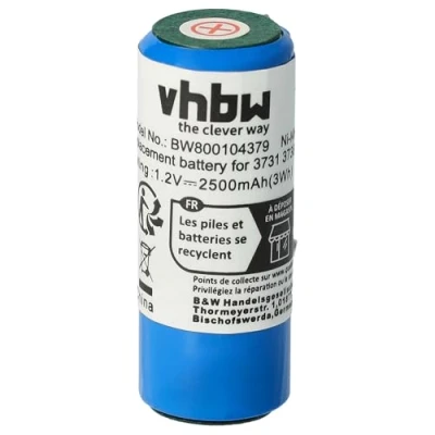 Afbeelding van vhbw Batterij 2500 mAh (1,2 V) voor Braun Oral B Trizone Cleaning, Vitality, Like 3731, 3738 tandenborstel.