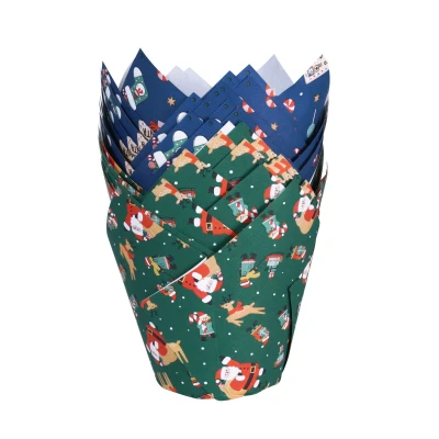 Afbeelding van PME Muffin Cups Kerstman 24st