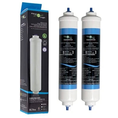Afbeelding van 2 x universele externe waterfilter voor Amerikaanse koelkasten van Samsung/LG/Haier/Whirlpool/Bosch/Siemens/Daewoo