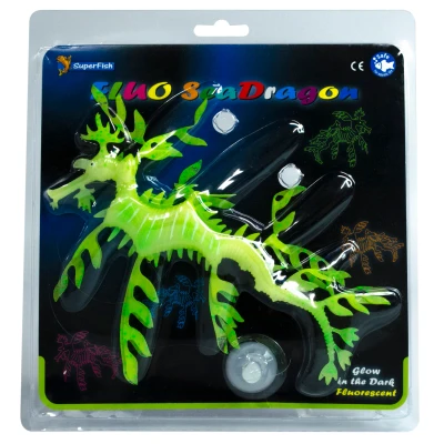 Afbeelding van Superfish Fluo Sea Dragon 22.5x21x6.5 cm Aquarium Ornament Groen
