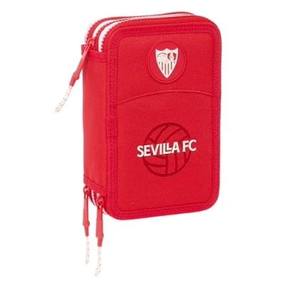 Afbeelding van Driedubbele Pennenzak Sevilla Fútbol Club Rood 12,5 x 19,5 5,5 cm 36 Onderdelen