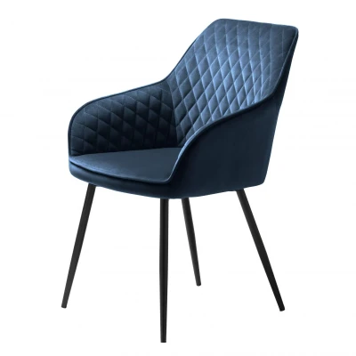 Afbeelding van Bernt armstoel velvet blauw