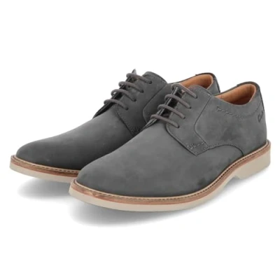Afbeelding van Clarks Atticus Veterschoenen, Heren, Maat: 39.5, Dark grey Nubukleer
