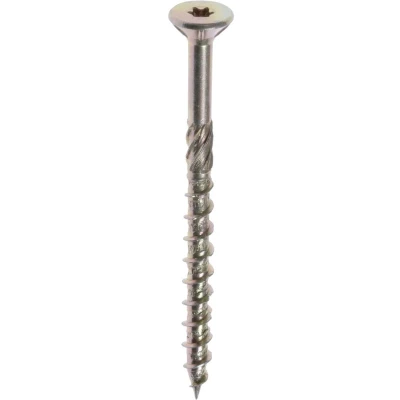 Afbeelding van Woodies Ultimate spaanplaatschroef 5x50mm platkop geel verzinkt deeldraad T25 61450401 (Per 200 stuks)