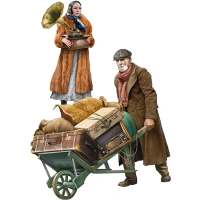 Afbeelding van 1:35 MiniArt 38089 Vluchtelingen Familie Chandler Figuren Plastic Modelbouwpakket