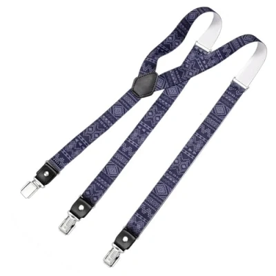 Afbeelding van DonDon Smalle bretels, 2,5 cm, 3 clips, Y vorm, elastisch en in lengte verstelbaar, boho, één maat, Boho
