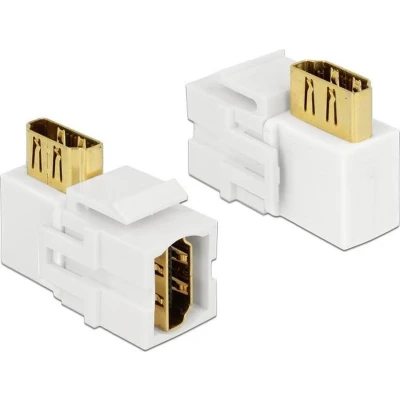 Afbeelding van Keystone module HDMI (v) haaks versie 2.0 (4K 60Hz) / wit