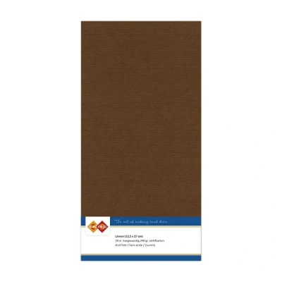 Afbeelding van Vierkant Chocoladebruin Linnenkarton 10 stuks