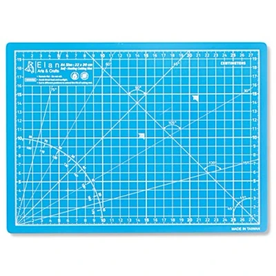 Afbeelding van Elan 5 laagse Snijmat Blauw A4, Zelfherstellende 3 mm Snijmat, Knutselmat met Dubbelzijdig Raster, Metrische Snijonderlegger voor Quilten, Naaien, Patchworken, Scrapbooken, enz. 30 x 22 cm.