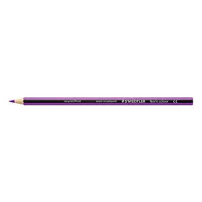 Afbeelding van Staedtler Noris Colour, kleurpotloden van innovatief WOPEX materiaal, onbreekbaar, zacht ergonomisch oppervlak, 12 stuks paarse kleurpotloden, 185 6