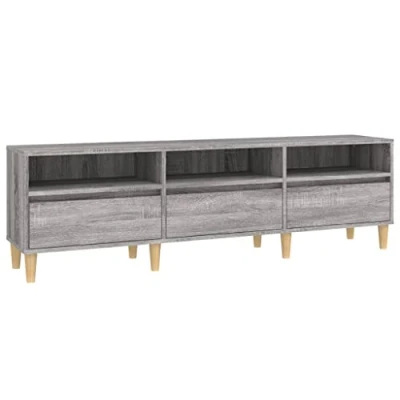 Image de vidaXL Meuble TV sonoma gris 150x30x44,5 cm bois d&#039;ingénierie831258