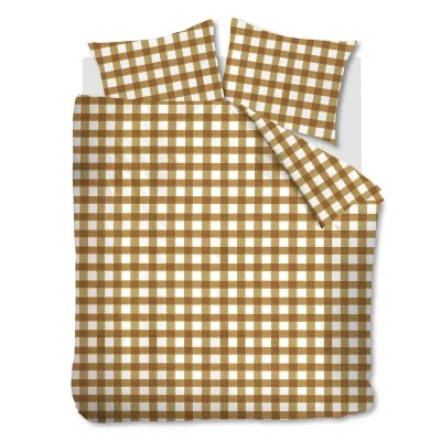 Afbeelding van Snoozing Daria Dekbedovertrek Lits jumeaux 240x200/220 cm Ochre