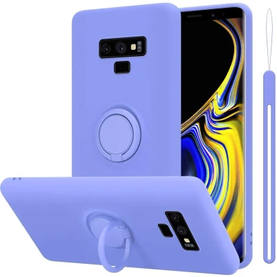 Afbeelding van Cadorabo Hoesje geschikt voor Samsung Galaxy NOTE 9 in LIQUID LICHT PAARS Beschermhoes van flexibel TPU silicone Case Cover met ring