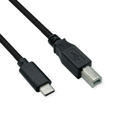 Afbeelding van Roline USB kabel 2.0 C stekker, B stekker 1.80 m Zwart Afgeschermd 11.02.8336