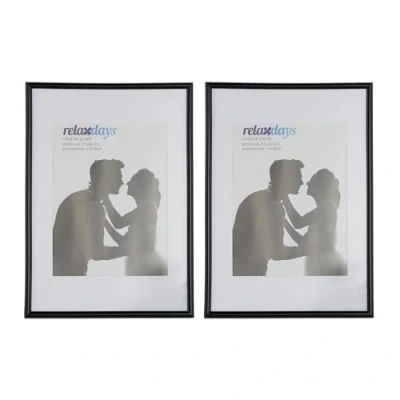 Afbeelding van Relaxdays fotolijst 20 x 30 cm set van 2 stuks passe partout 15 op tafel of aan muur zwart